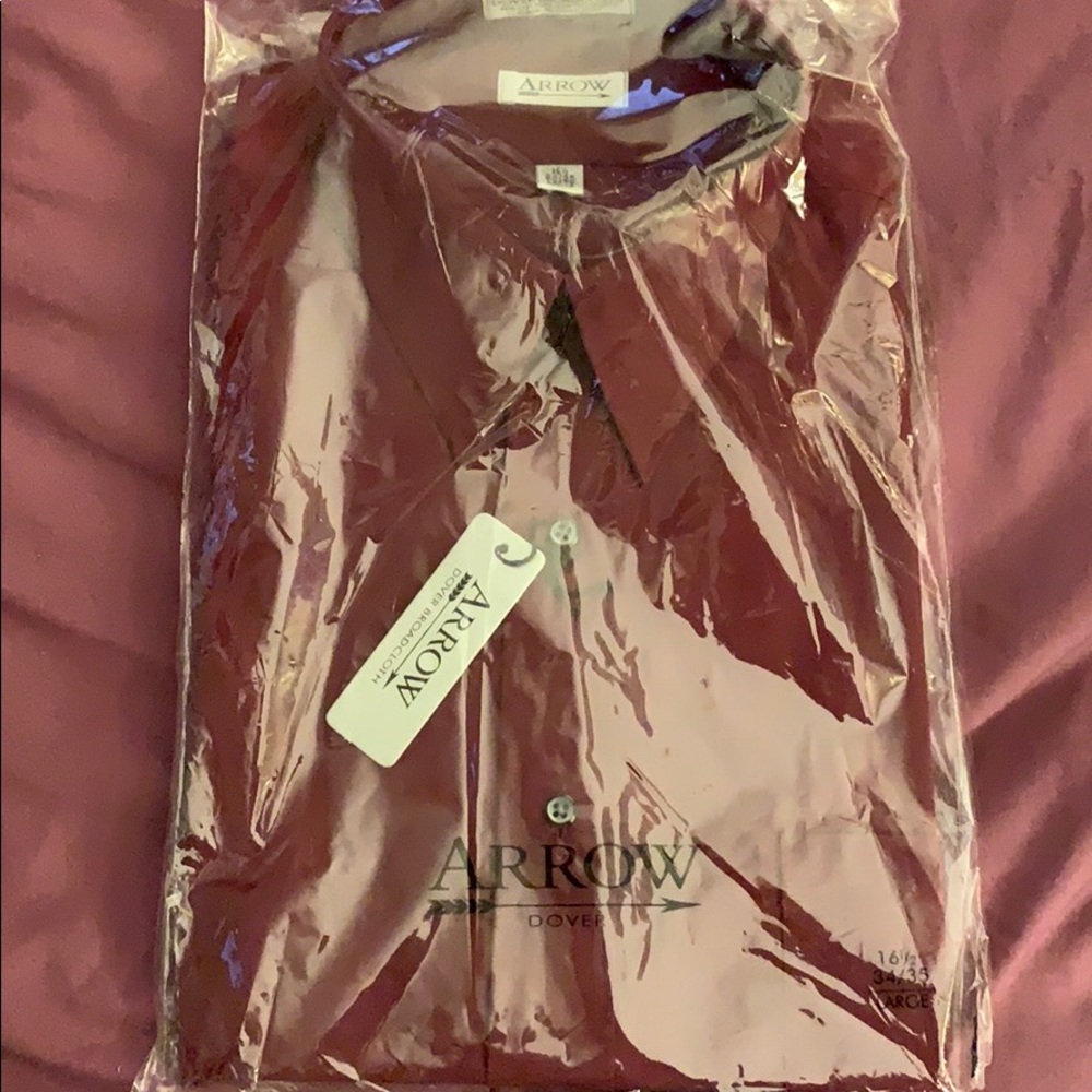 Maroon men’s dress shirt
